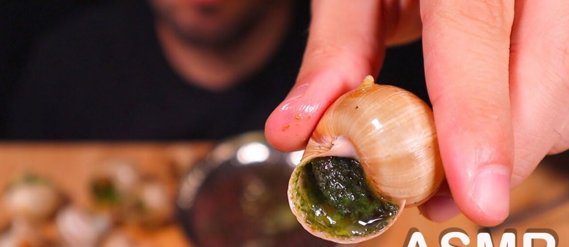 ASMR FRENCH FOOD SNAILS (ESCARGOT) Eating Sounds EXOTIC FOOD