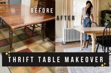 THRIFT TABLE MAKEOVER | thrifting the french country dining table of my dreams!