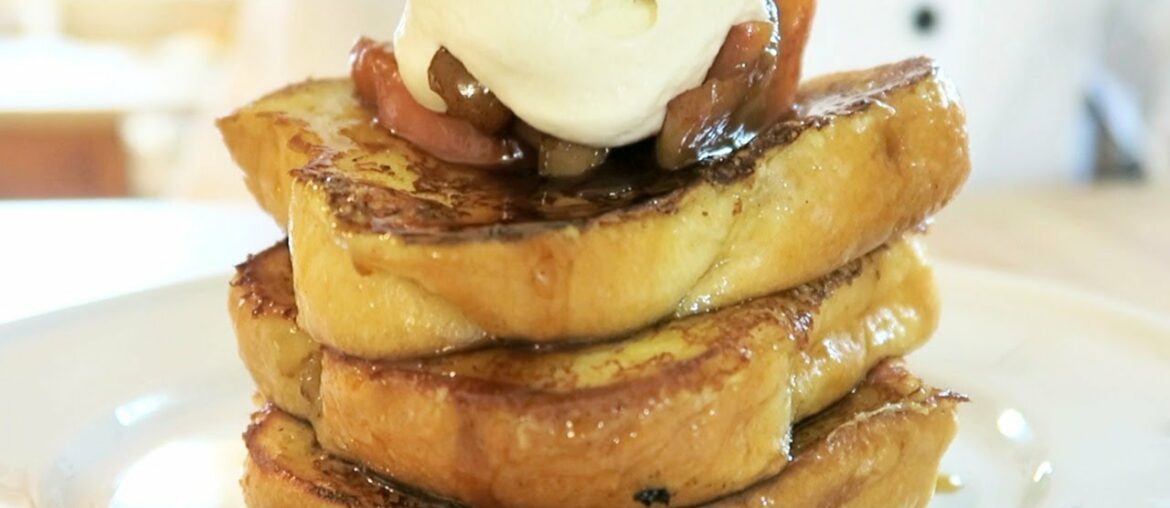 How to Make the BEST Apple Cinnamon French Toast with Salted Maple Whipped Cream