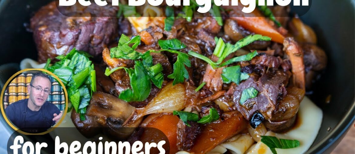 How to make Beef Bourguignon inspired by Julia Child. Simplified version for beginners in Dutch Oven How to make Beef Bourguignon inspired by Julia Child. Simplified version for beginners in Dutch Oven