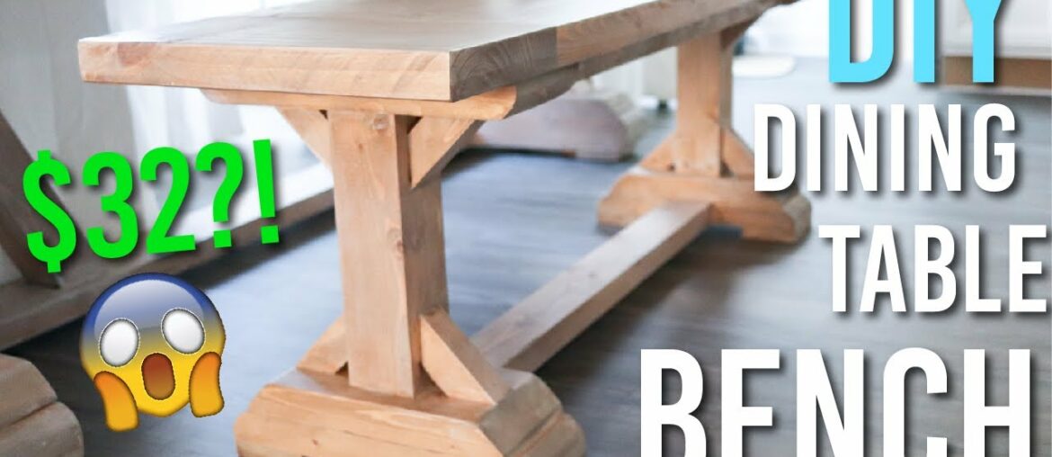 DIY Dining Table Bench – ONLY $32 IN LUMBER! DIY Dining Table Bench - ONLY $32 IN LUMBER!