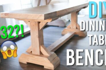 DIY Dining Table Bench - ONLY $32 IN LUMBER!
