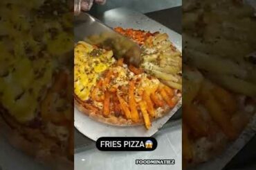 FRENCH FRIES PIZZA  STREET FOOD #shorts #disefoodie #pizza
