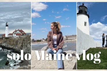VLOG: Solo Travel to Maine | Kennebunkport, Portland + Portsmouth, NH. (First Trip Post-Divorce WOO)