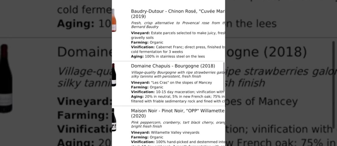 Cole Valley Tavern Wine list pronunciation guide