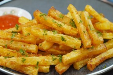 Crispy French fries with Garlic Butter :: Potato Recipes #shorts #shortsvideo #food