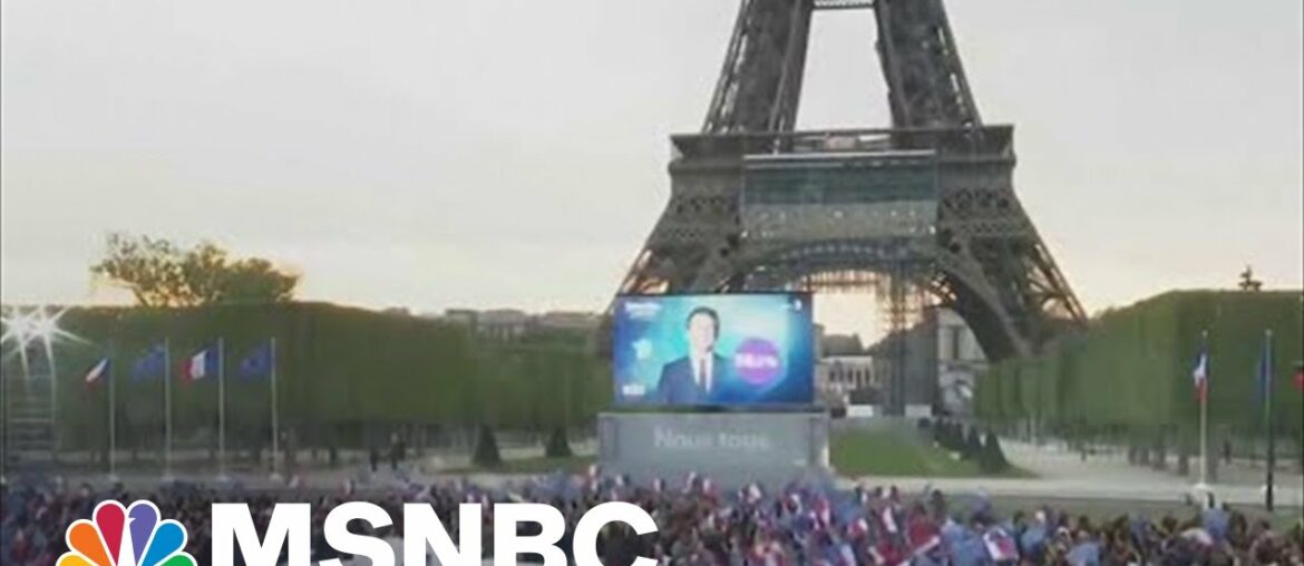 Supporters Celebrate French President Macron's Re-Election Supporters Celebrate French President Macron's Re-Election