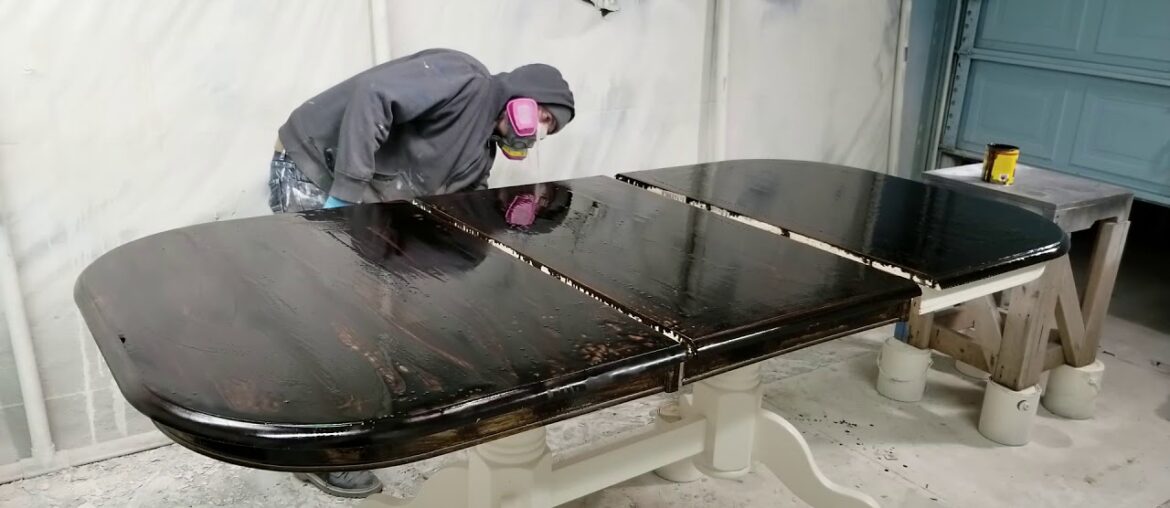 Painted Dining Table Makeover Project Part 2 – Stripping and Staining Painted Dining Table Makeover Project Part 2 - Stripping and Staining