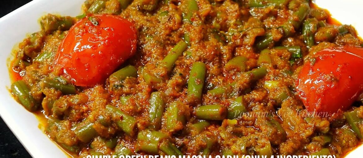 Simple (only 4 ingredients) Tasty Chatpati Green Beans Masala Sabji Recipe French Beans Masala Sabzi