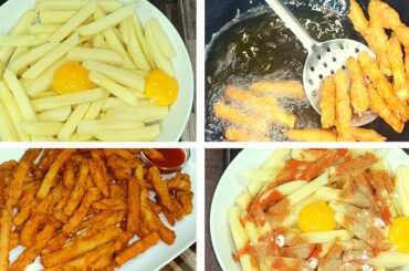 Easy Egg French Fries - Crispy Egg French Fries Recipe - Egg Snacks Recipe - by Taste in Kitchen