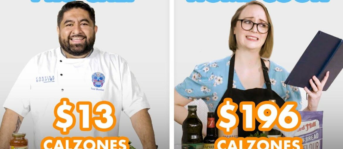 $196 vs $13 Calzone: Pro Chef & Home Cook Swap Ingredients | Epicurious $196 vs $13 Calzone: Pro Chef & Home Cook Swap Ingredients | Epicurious