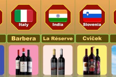 Red wine brands of different countries