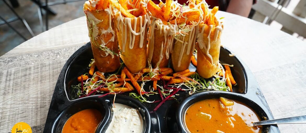 Art of Making Cheese Burst French Fries Dosa At Zamghat Cafe Rs. 180/- Only l Jabalpur Street Food