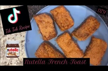 Making TikTok Recipe Nutella French Toast Sticks #tiktok #diy #roadto1k #2022