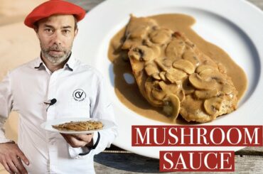 Traditional french recipe of MUSHROOM SAUCE I Chef Vivien
