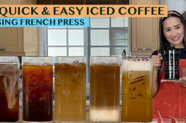 HOW TO MAKE EASY ICED COFFEE AT HOME USING FRENCH PRESS