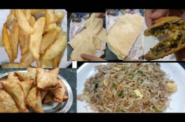 Recipes : French Fries , Home-made Samosa Sheets  and Prawns Fried Rice recipe.
