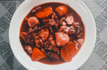 Beef Bourguignon-French beef stew in red wine