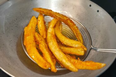 Crispy Banana Fry Recipe | Evening Snacks Recipes | Banana French Fries | Raw Banana Snack Recipe |