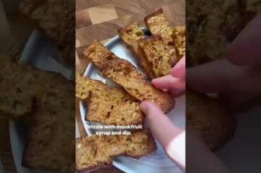 250 calories! Airfried lowcarb French toast sticks