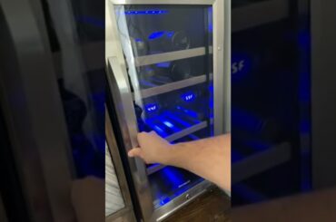 Karcassin 24 Inch Wine and Beverage Refrigerator, 2 in 1 Wine Fridge Dual Zone Stainless French Door