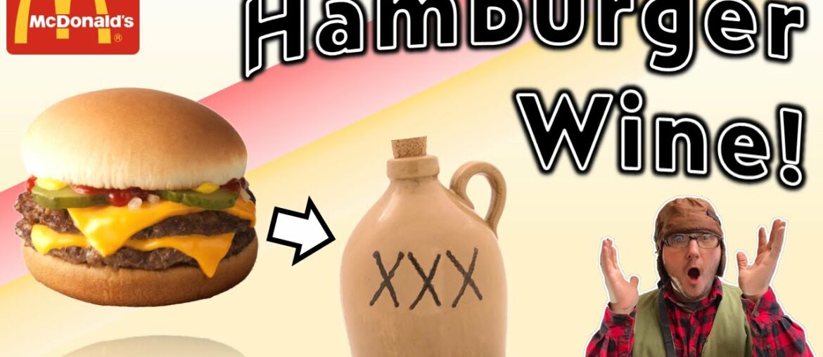 Hamburger and Fries made into Wine & Liquor.