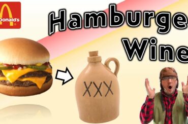 Hamburger and Fries made into Wine & Liquor.