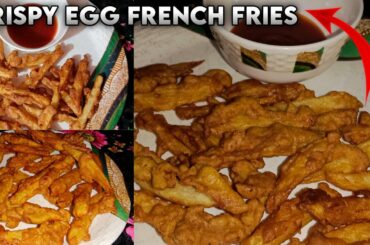 Crispy Egg French Fries Recipe | Easy Egg French Fries | Egg Snacks Recipe | Toasted
