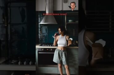 red wine with french fries