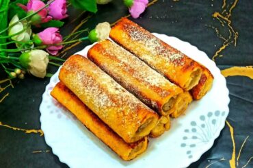 Banana Bread Roll French Toast Recipe ll Banana Bread Toast ll  delicious & Easy bread Toast Recipe