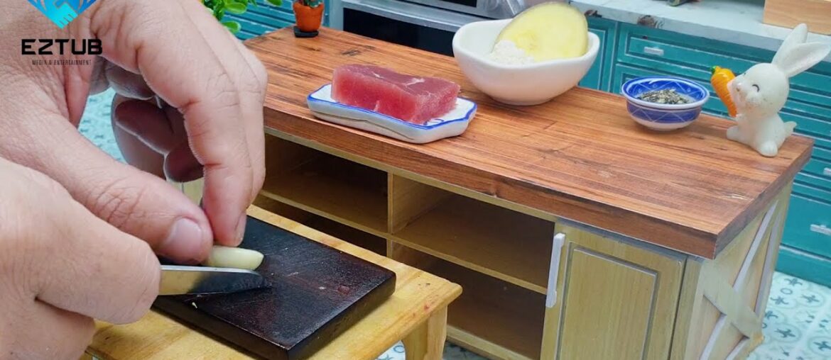 Easy Miniature Beef Wagyu and Sauteed Cauliflower with French Fries Recipe / ASMR Miniature Food Easy Miniature Beef Wagyu and Sauteed Cauliflower with French Fries Recipe / ASMR Miniature Food