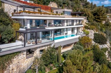 Inside a Panoramic Modern Mansion on the French Riviera Overlooking Monaco