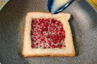 Delicious Pomegranate French Toast Recipe /// Easy Breakfast Recipe /// Bread Toast @Aysha Elysium