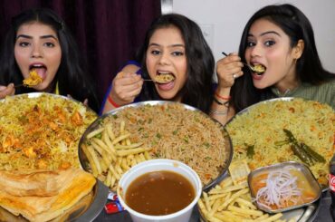 Fried Rice, Patties, Biryani, French Fries, Paneer Rice and Soup Eating Challenge | Food Challenge
