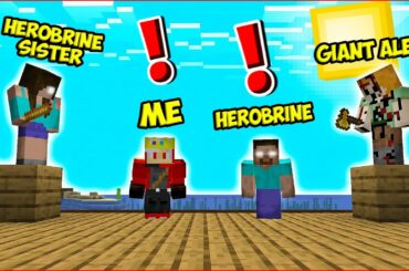Me and Herobrine Meets Herobrine Sister and Giant Alex in a Horror Seed of Minecraft.