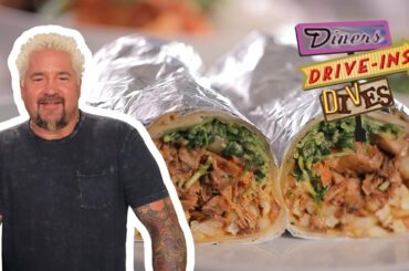 Guy Fieri Eats a California Jackfruit Burrito | Diners, Drive-Ins and Dives | Food Network