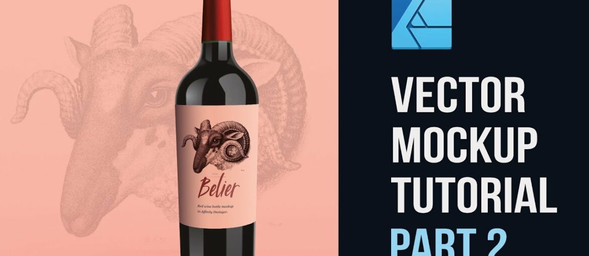 Vector bottle of wine mockup tutorial in Affinity Designer - Part 2