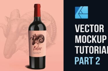 Vector bottle of wine mockup tutorial in Affinity Designer - Part 2