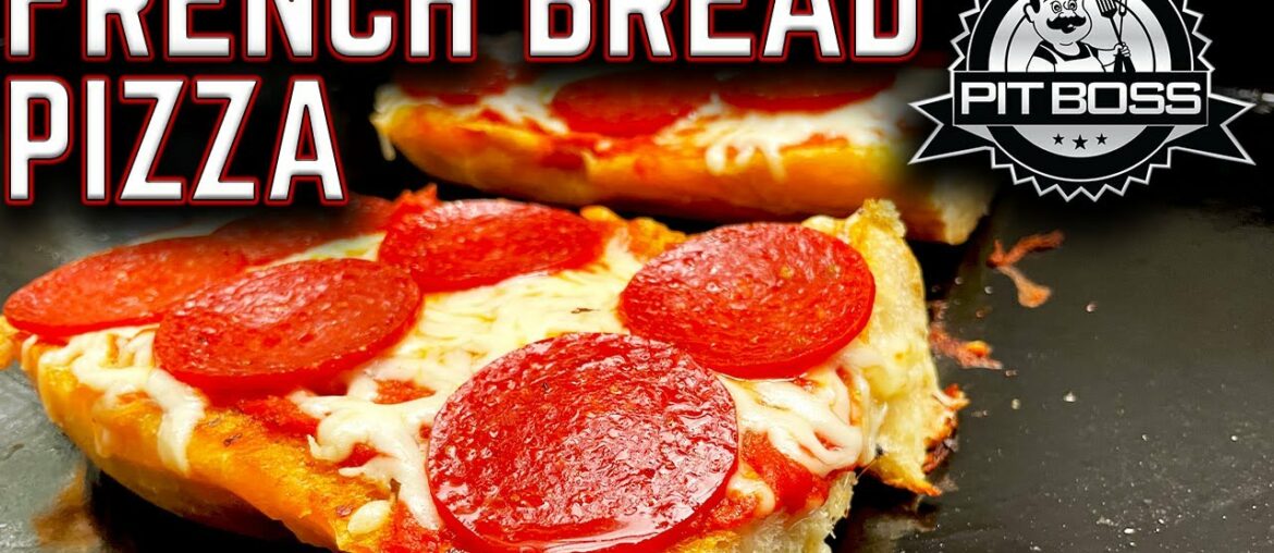 HOW TO MAKE THE BEST FRENCH BREAD PIZZA ON THE FLAT TOP GRILL! PIT BOSS SIERRA ULTIMATE GRIDDLE COOK
