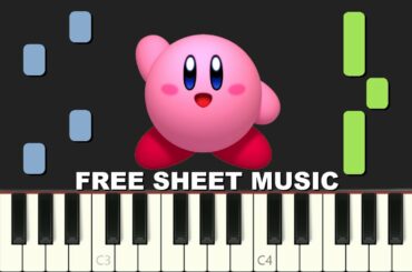 GOURMET RACE from KIRBY Video Games, Nintendo, Piano Tutorial with free Sheet Music (pdf)