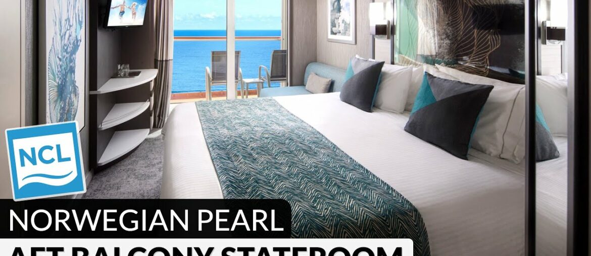 NCL Pearl | Aft-Facing Balcony Stateroom Full Tour & Review 4K | Category B1