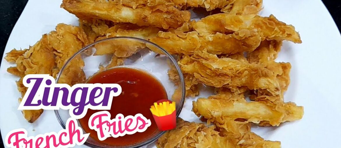 Crispy Zinger Fries Recipe in Urdu Hindi ~Crispy French Fries Banane Ka Tarika ~Zinger French Fries