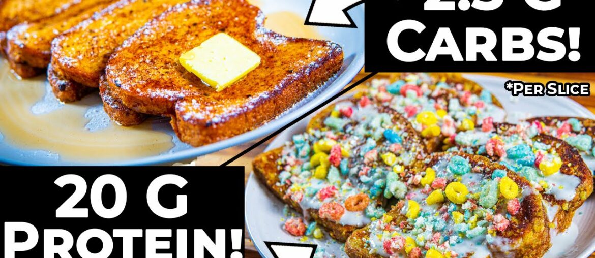 Keto French Toast 2 WAYS! Best Classic & High Protein Recipes! Easy Breakfast Idea! #ketoweightloss