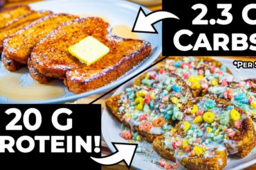 Keto French Toast 2 WAYS! Best Classic & High Protein Recipes! Easy Breakfast Idea! #ketoweightloss
