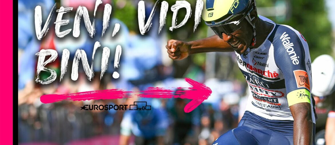 Biniam became the first Black African rider in history to win a stage at a Grand Tour! | Eurosport