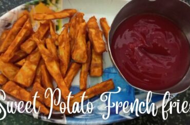 Crispy and Spicy Sweet Potato French fries | Easy Snack recipe | Sweet potato recipe | French fries