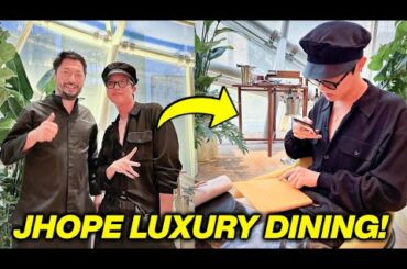 JHOPE Eats At Louis Vuitton Restaurant! Luxury Dining!