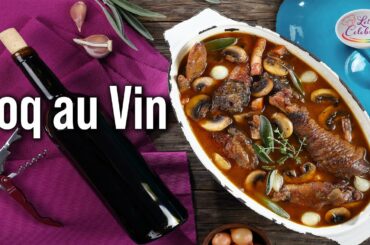 Coq au Vin - A Simple French Recipe of Chicken Braised in Red Wine