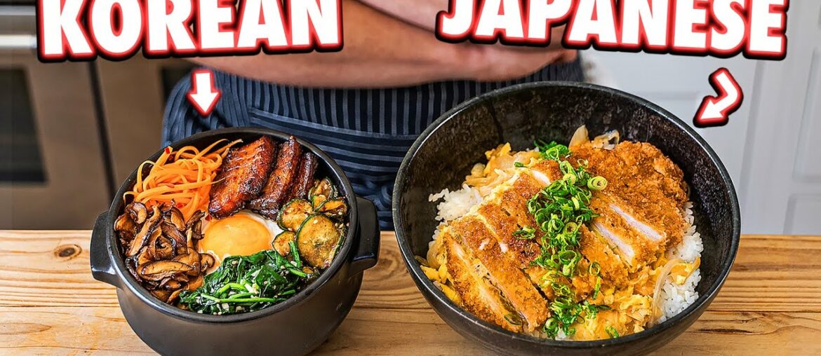 Japanese Rice Bowl vs. Korean Rice Bowl Japanese Rice Bowl vs. Korean Rice Bowl