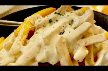 Homemade Crispy French Fries With Cheese Sauce | Cheesy Fries | Fries Dip In Cheese Sauce #snack